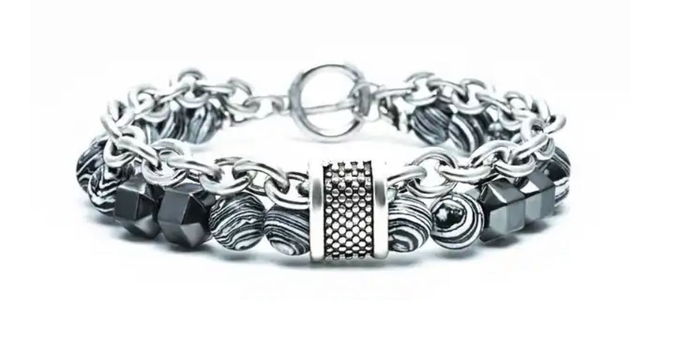 ΑΤΣΑΛΙΝΟ ΑΝΤΡΙΚΟ ΒΡΑΧΙΟΛΙ ΜΕ ΧΑΝΤΡΕΣ #16