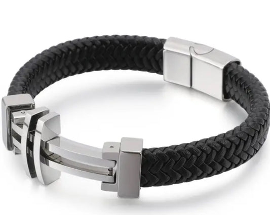 ΔΕΡΜΑΤΙΝΟ  ΒΡΑΧΙΟΛΙ ΜΕ ΣΤΑΥΡΟ #4